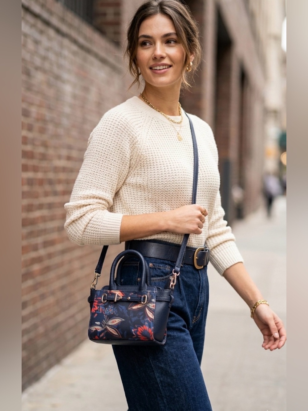 Mini Satchel Floral Crossbody Bag - Unbranded, Boho Target Look Alike